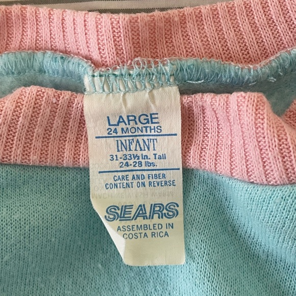 90s SEARS Toddler‎ 24MO Girls Sweater Set with Backpack Attached unique kids - Picture 5 of 9